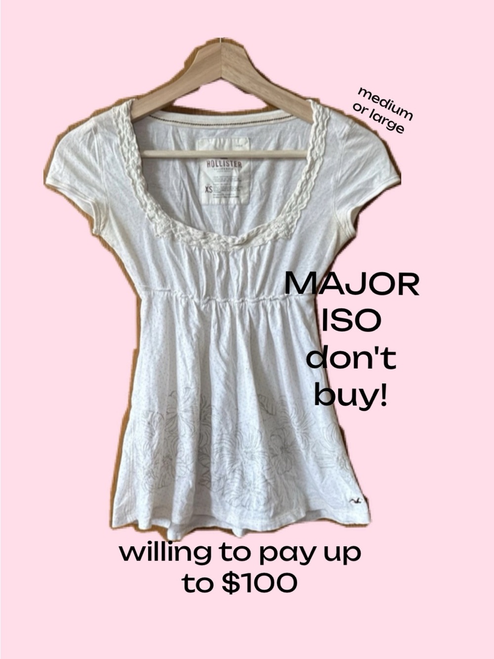 MAJOR ISO - Y2k Hollister Babydoll Top